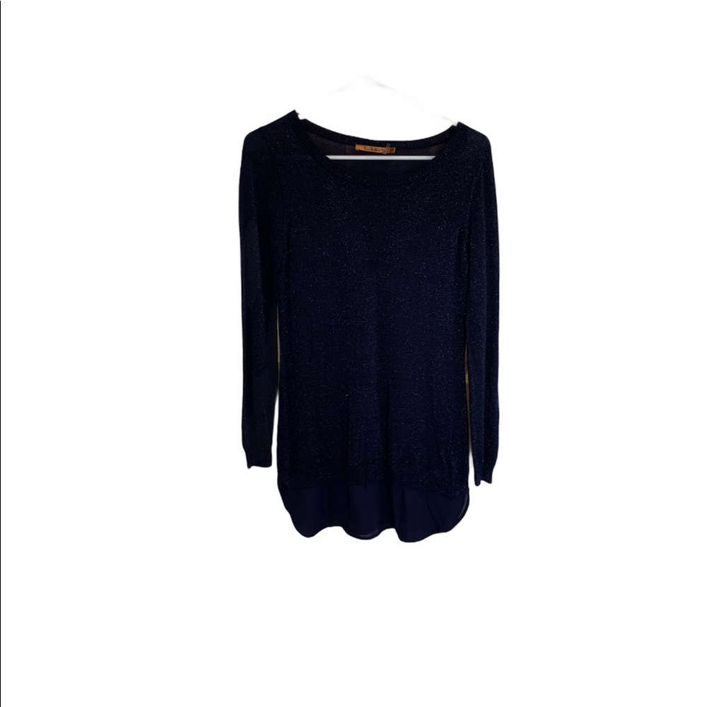 Women’s navy Belldini metallic sweater size S